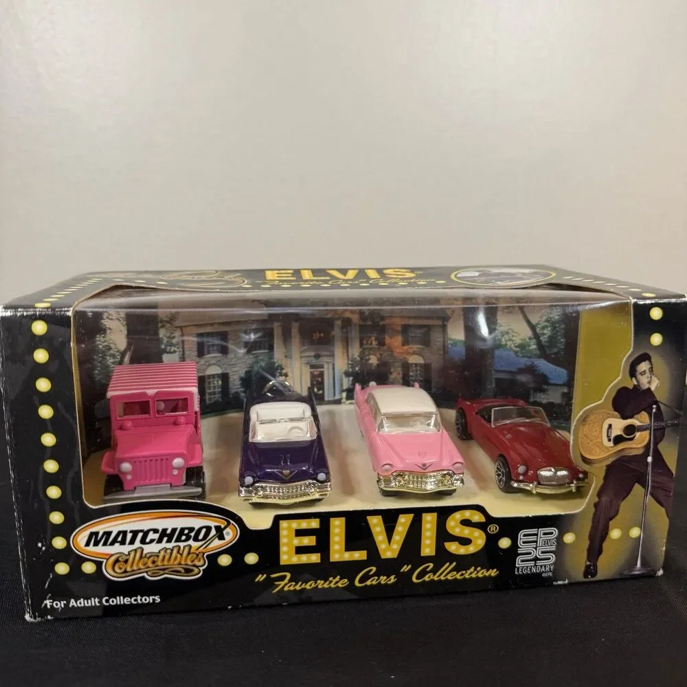 2001 Matchbox Elvis Presley Favorite Cars Collection 4-Car Set 1:64 NIB